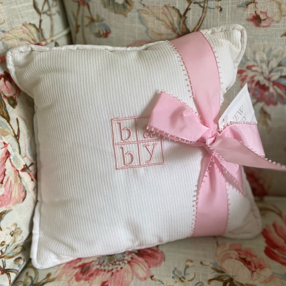 NEW - Shabby chic Baby Pink Pillow